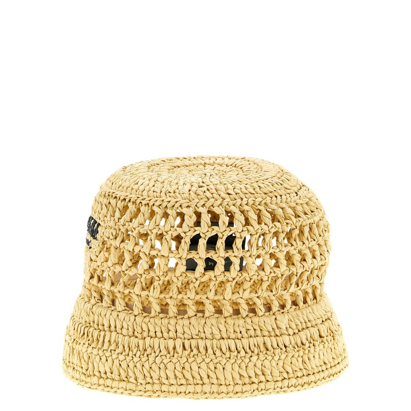 Crochet logo bucket hat