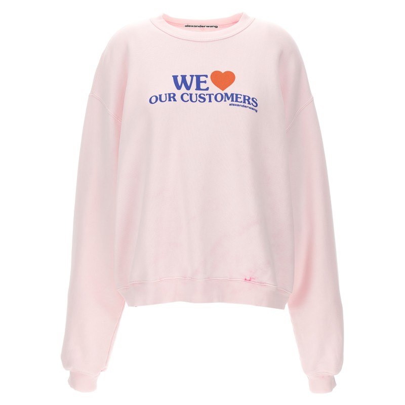 'We Love Our Customers' sweatshirt