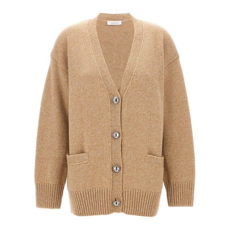 Logo button cardigan