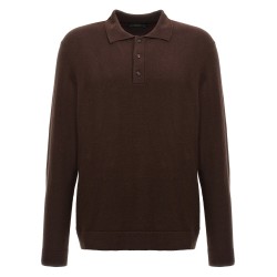 Cashmere wool polo shirt