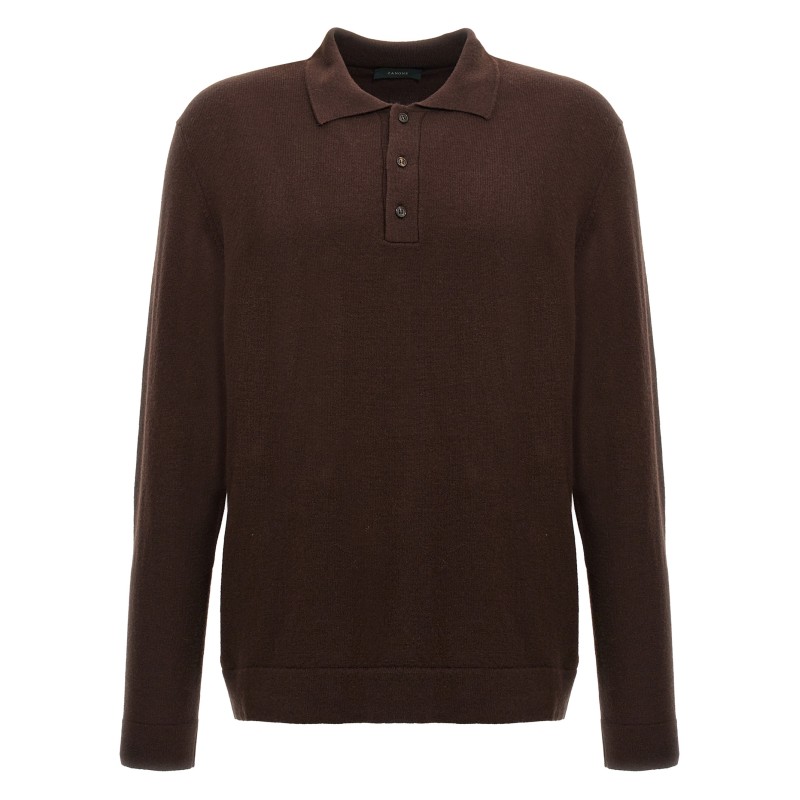 Cashmere wool polo shirt