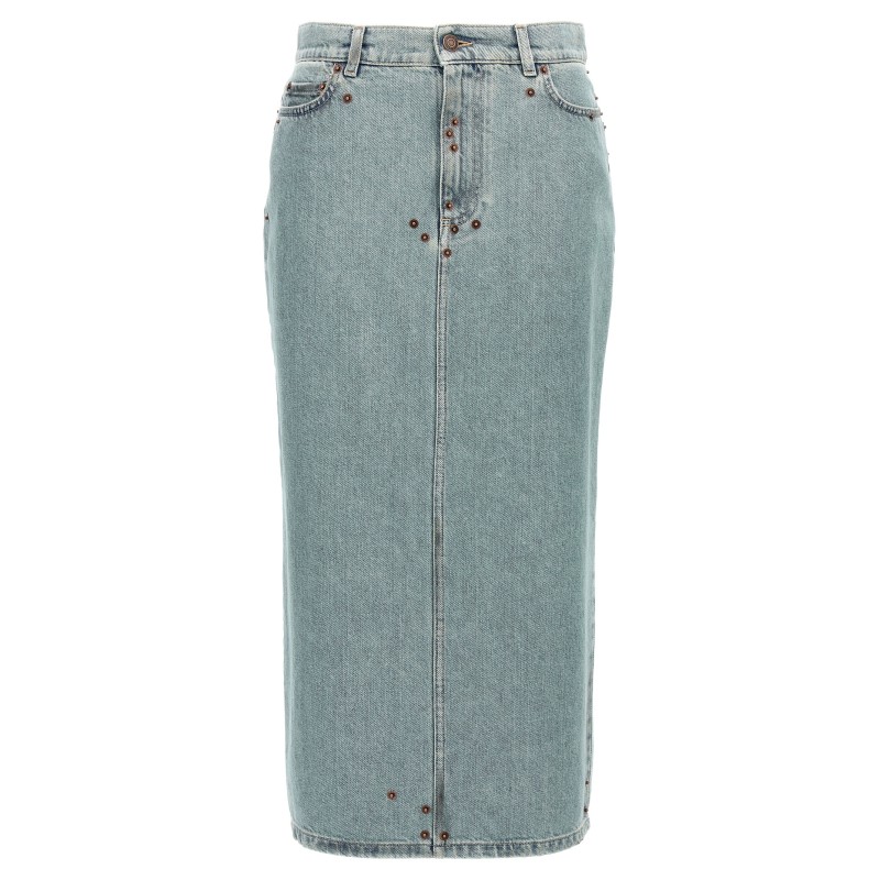 Rivets denim skirt