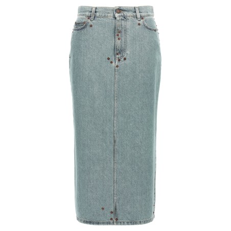 Rivets denim skirt