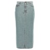 Rivets denim skirt
