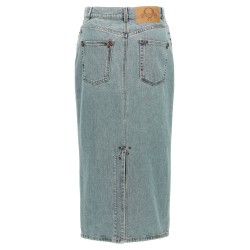 Rivets denim skirt