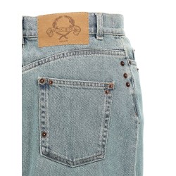 Rivets denim skirt
