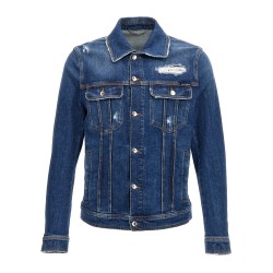 Denim jacket with used effect
