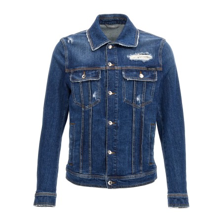 Denim jacket with used effect