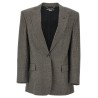 Single-breasted micro houndstooth blazer
