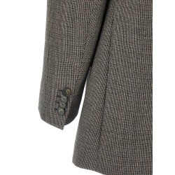 Single-breasted micro houndstooth blazer