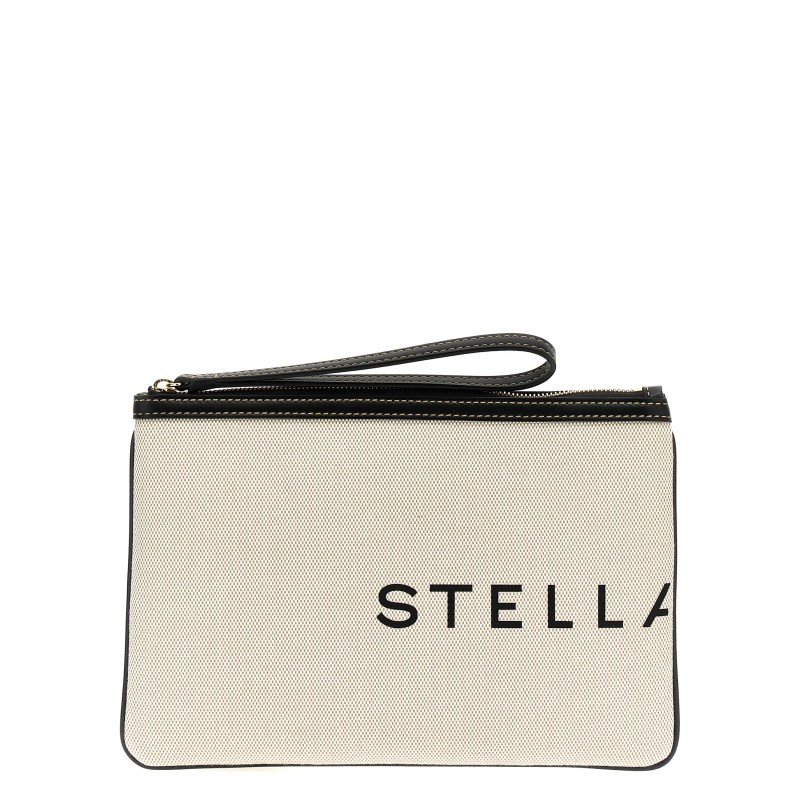 Logo clutch bag