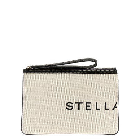 Logo clutch bag