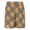 Check silk bermuda shorts