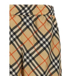 Check silk bermuda shorts