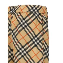 Check silk bermuda shorts