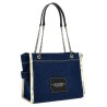 'The Denim Chain Medium Tote' shoulder bag