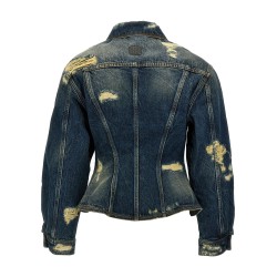 'The Rip And Repair Fluted Denim Jacket' jacket