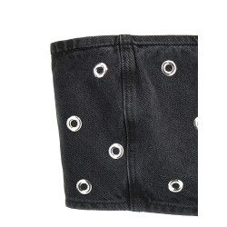 'Studded Denim' top