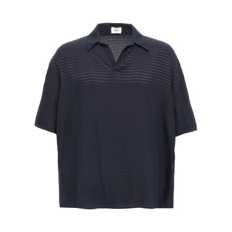 Silk polo shirt
