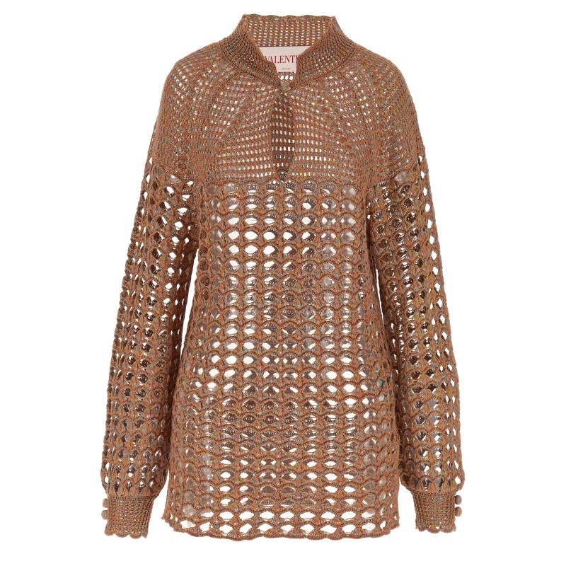 Openwork sweater