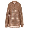 Openwork sweater