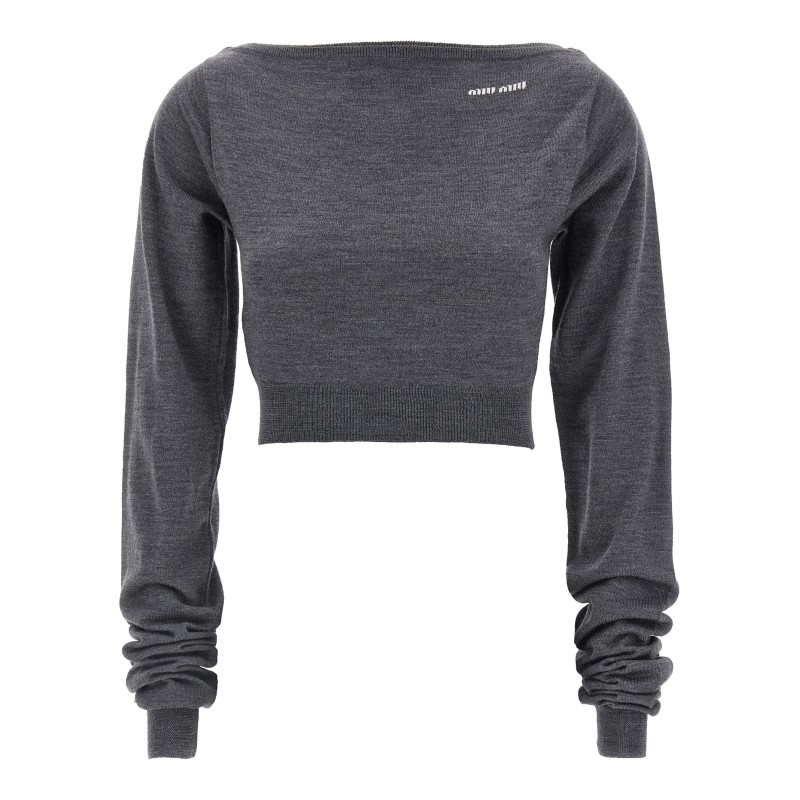Cropped knit top