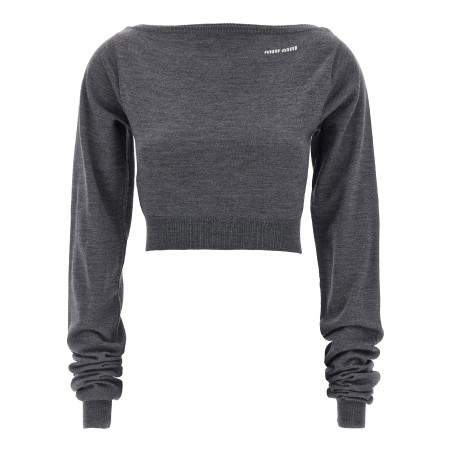 Cropped knit top
