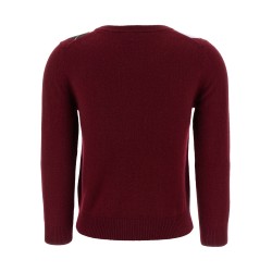 'Burgundy Check' cardigan