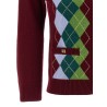 'Burgundy Check' cardigan