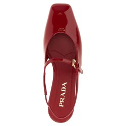 Patent leather slingback