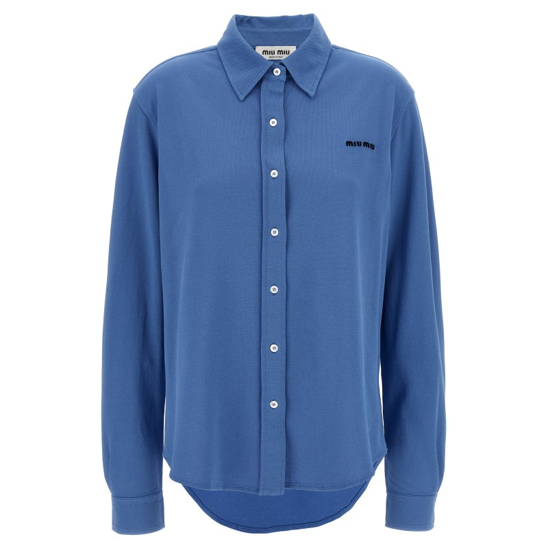 Piqué cotton shirt