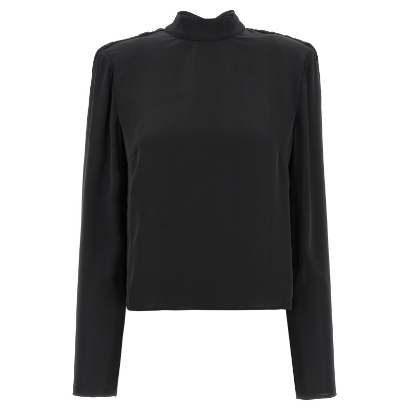 'Satin Drapy Back' top