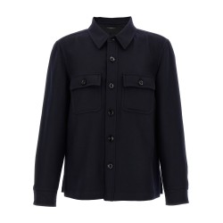 'Double Splittable Light Wool' overshirt