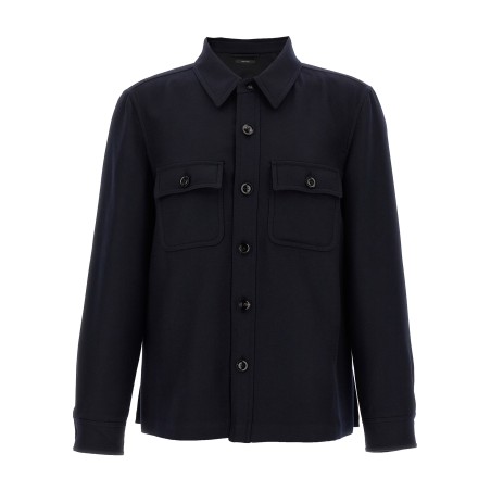 'Double Splittable Light Wool' overshirt