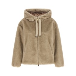 Eco fur hooded