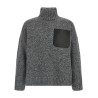 'Leather Patch Pocket' sweater
