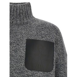 'Leather Patch Pocket' sweater