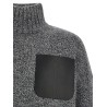 'Leather Patch Pocket' sweater