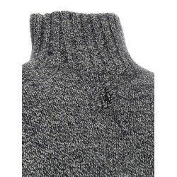 'Leather Patch Pocket' sweater