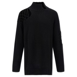 Macramé insert sweater