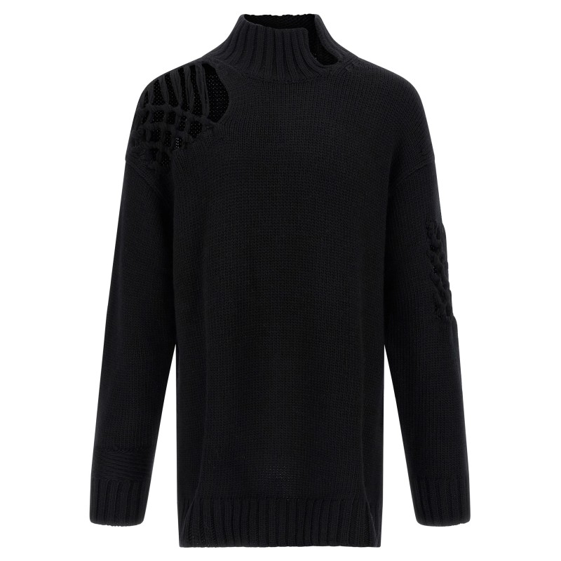 Macramé insert sweater
