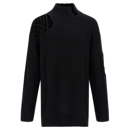 Macramé insert sweater