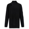 Macramé insert sweater