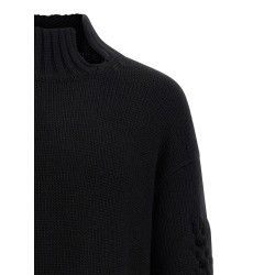 Macramé insert sweater