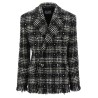 Tweed and rhinestone blazer