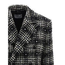 Tweed and rhinestone blazer