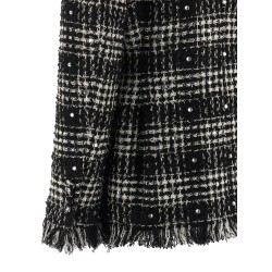 Tweed and rhinestone blazer