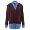 Poplin and cashmere shirt