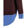 Poplin and cashmere shirt