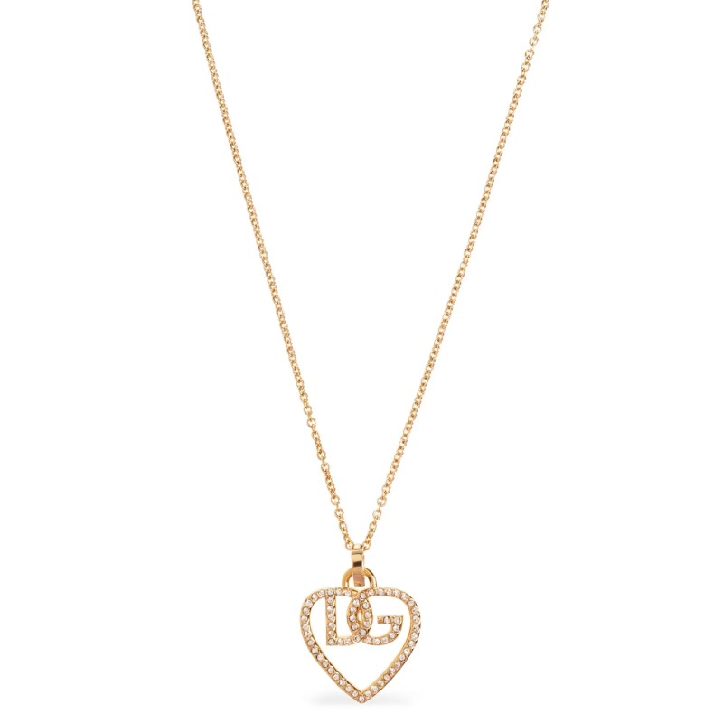 Strass logo necklace